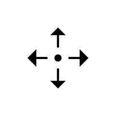 Expand icon Flat vector set outline