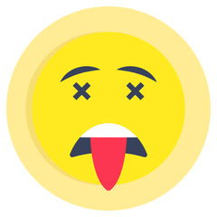 Obraz premium A unique design icon of tongue out face