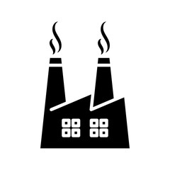 Factory icon Flat vector set outline