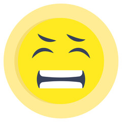 Obraz premium A trendy vector design of sad emoji