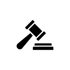 Gavel icon Flat vector set outline