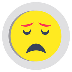 Premium download icon of weary emoji