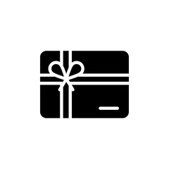 Gift card icon Flat vector set outline