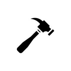 Hammer icon Flat vector set outline