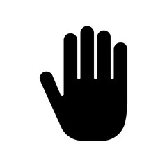 Hand icon Flat vector set outline