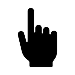 Hand pointer icon Flat vector set outline