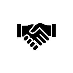 Handshake icon Flat vector set outline