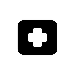 Hospital sign icon Flat vector set outline