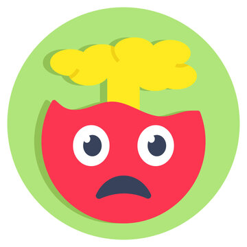 Modern design icon of exploding head emoji
