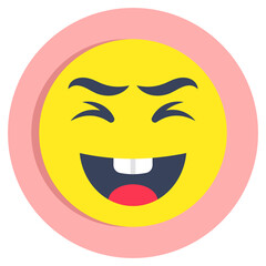 A beautiful design icon of happy face