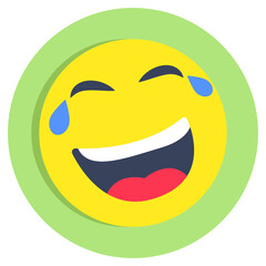 A beautiful design icon of happy face