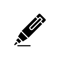 Marker icon Flat vector set outline