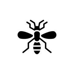 Mosquito icon Flat vector set outline