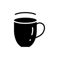 Mug icon Flat vector set outline