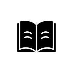 Open Book icon Flat vector set outline
