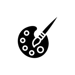 Paint icon Flat vector set outline