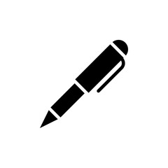 Pen icon Flat vector set outline