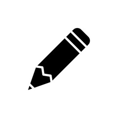 Pencil icon Flat vector set outline