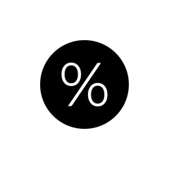 Percentage icon Flat vector set outline