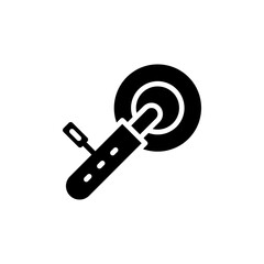 Polisher icon Flat vector set outline