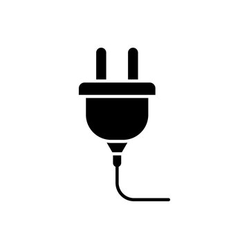 recommend clip art: Plug icon Flat vector set outline