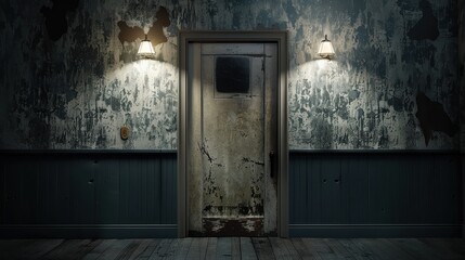 Haunting Hallway: A Mysterious and Eerie Abandoned Interior