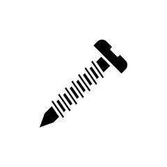 Screw icon Flat vector set outline