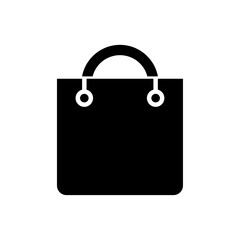 Shopping bag icon Flat vector set outline