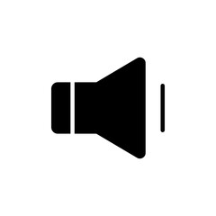 Speaker icon Flat vector set outline