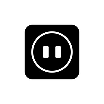 recommend clip art: Socket icon Flat vector set outline