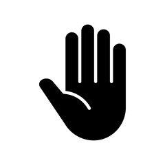 Stop icon Flat vector set outline