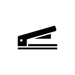 Stapler icon Flat vector set outline