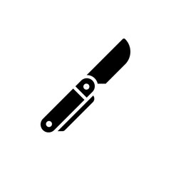 Swiss Knife icon Flat vector set outline