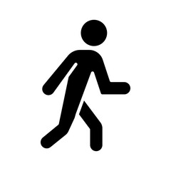 Walk icon Flat vector set outline