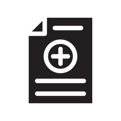 Add document icon Flat vector set outline