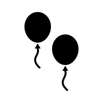 recommend clip art: Balloons icon Flat vector set outline