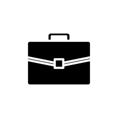 Briefcase icon Flat vector set outline
