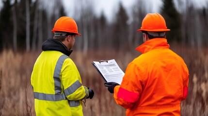 Environmental Inspectors Enforcing Regulations with Air Monitoring Equipment