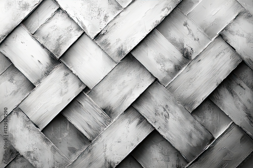 Poster intricate woven pattern creates a striking monochrome backdrop in artistic design. generative ai