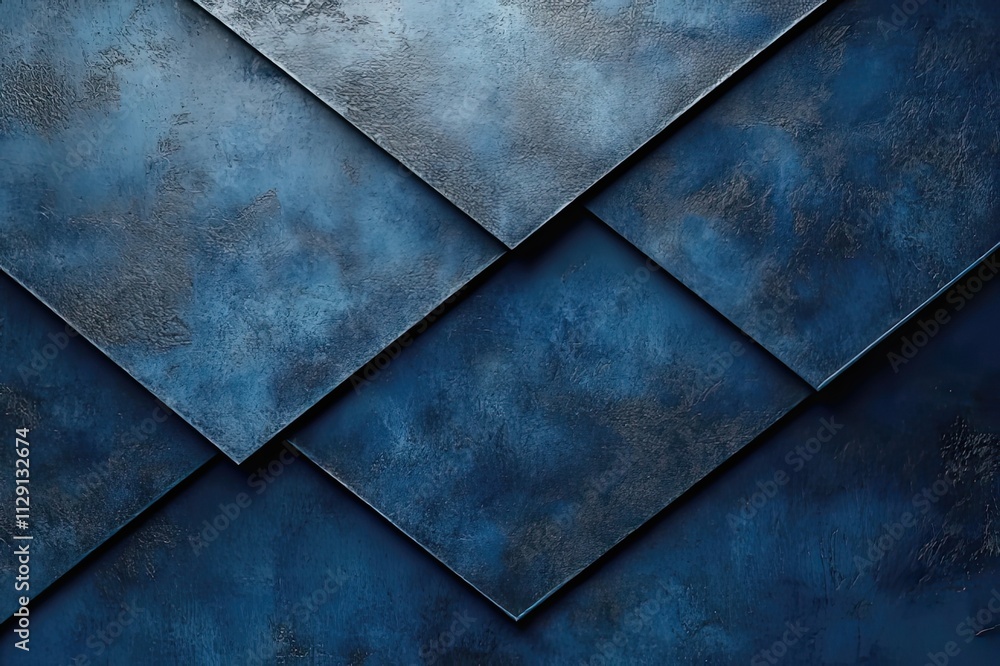 Poster layers of deep blue textures create a stunning visual tapestry with hints of metallic sheen and subt