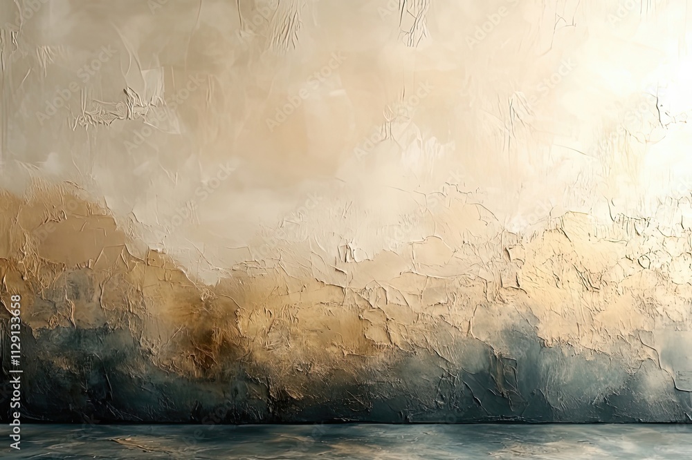 Poster artistic texture showcasing earthy tones and soft gradients in a serene abstract landscape backgroun