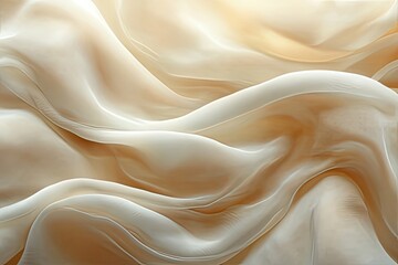 Obraz premium Soft, flowing silk drapes create an ethereal atmosphere in a delicate, muted color palette. Generative AI