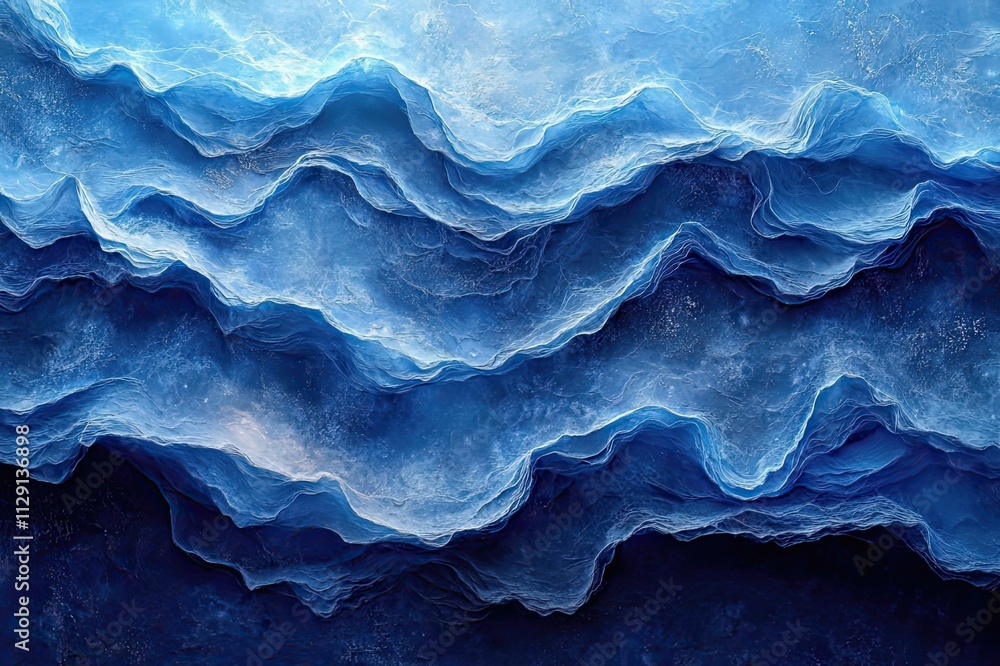 Aufkleber waves of azure create a mesmerizing array of patterns resembling a serene underwater landscape. gene