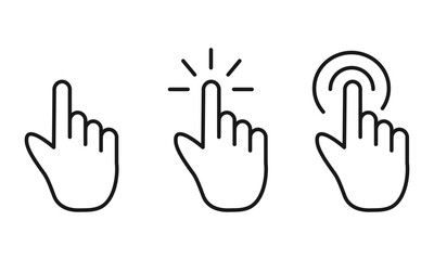 Pointer cursor сomputer mouse icon set