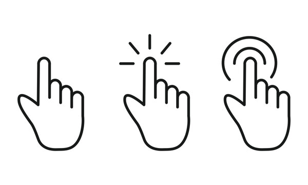 Pointer cursor сomputer mouse icon set