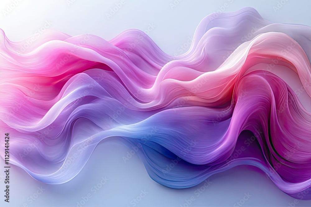 Aufkleber swirling colors create a mesmerizing wave of soft pink and blue hues in an abstract design. generati