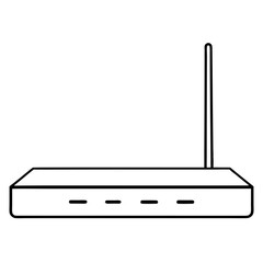 wireless router on white