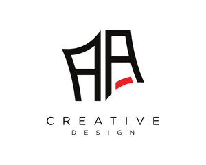 AA letter logo design vector art