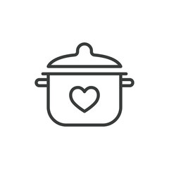 Charity food icon in line design. Charity, food, donation, support, meal, sharing, help on white background vector. Charity food editable stroke icon