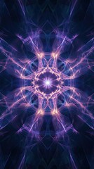 Abstract Purple and Blue Energy Mandala Design